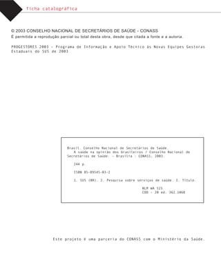 Saude Opiniao Brasileiros