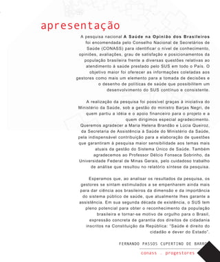 Saude Opiniao Brasileiros