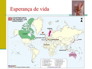 Prof. Teresa Condeixa Monteiro – 2008/2009
Esperança de vida
 