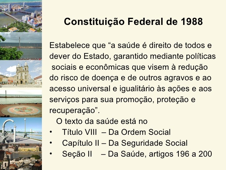 Constituicao federal artigos de 194 a 200 do sus