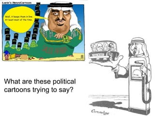 What are these political
cartoons trying to say?

 