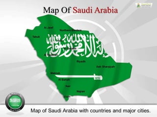 Saudi Arabia Presentation Map Slides