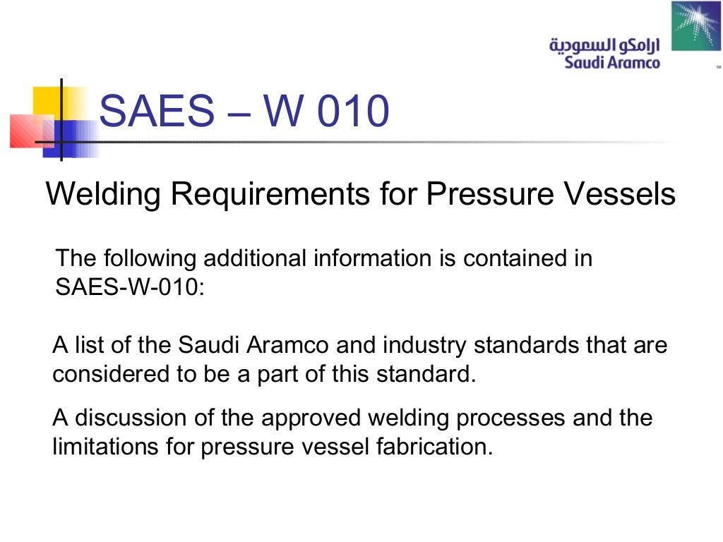 Saudi aramco standards