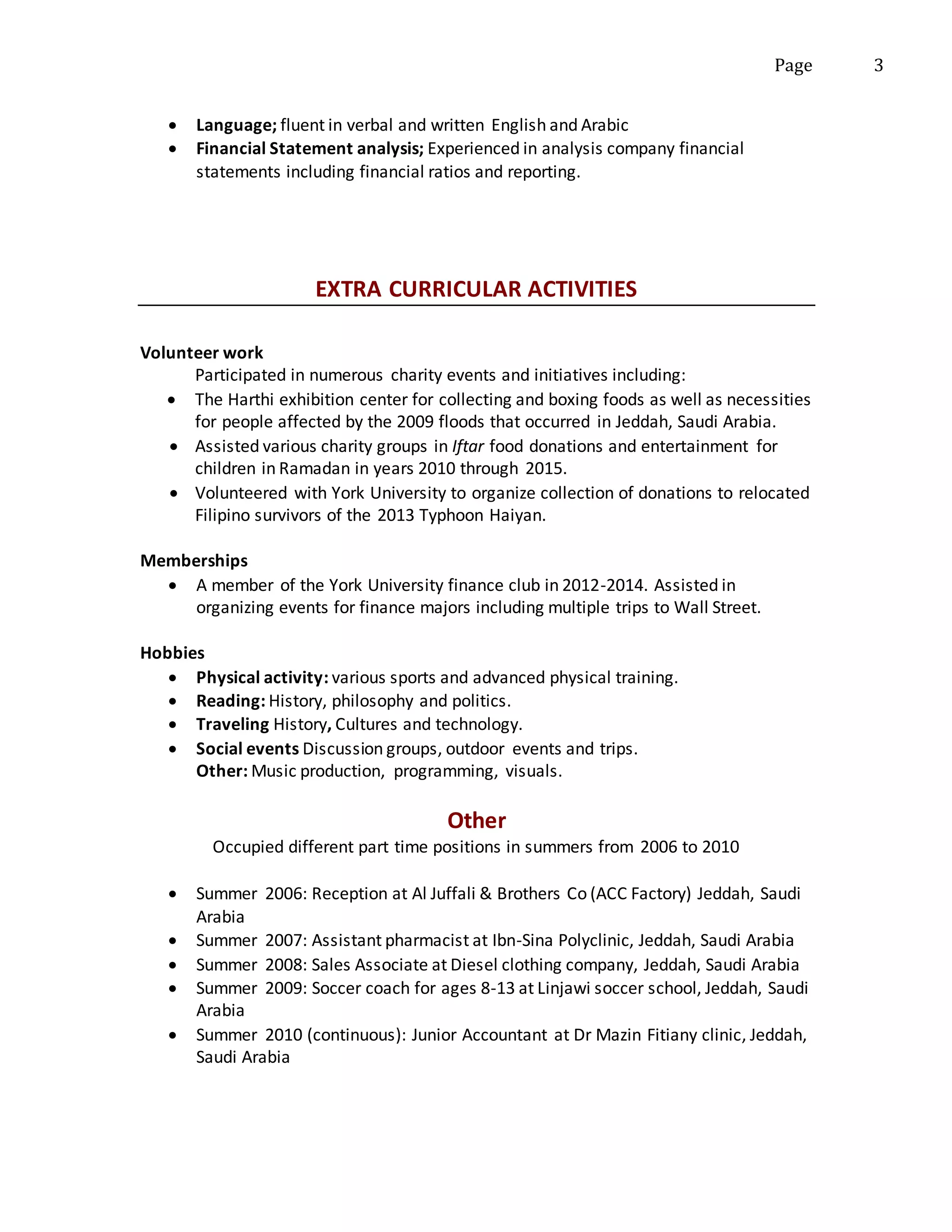 Saudi Cv Pattern Saudi cv | DOCX