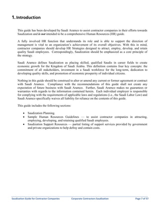Saudization Strategy Saudization guide contractor | PDF