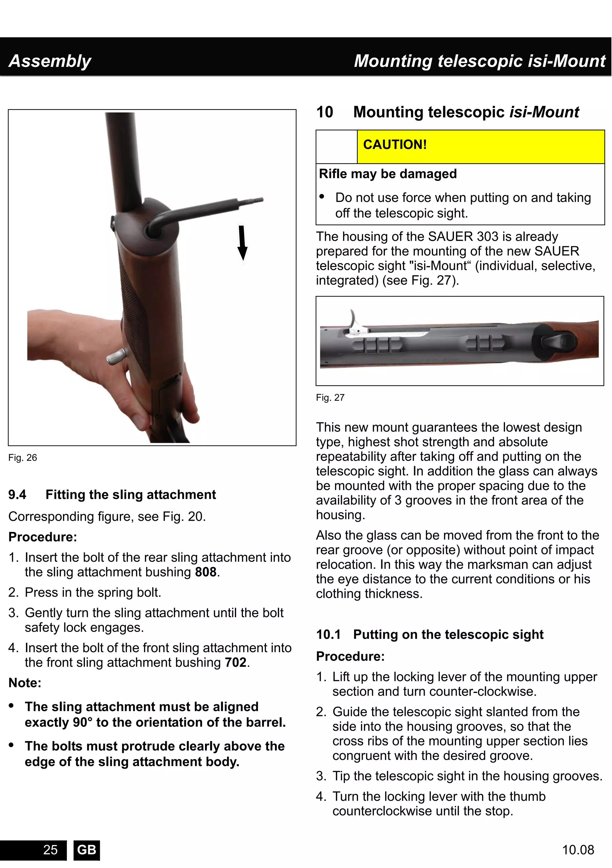 Sauer 303 scope rings installation manual PDF