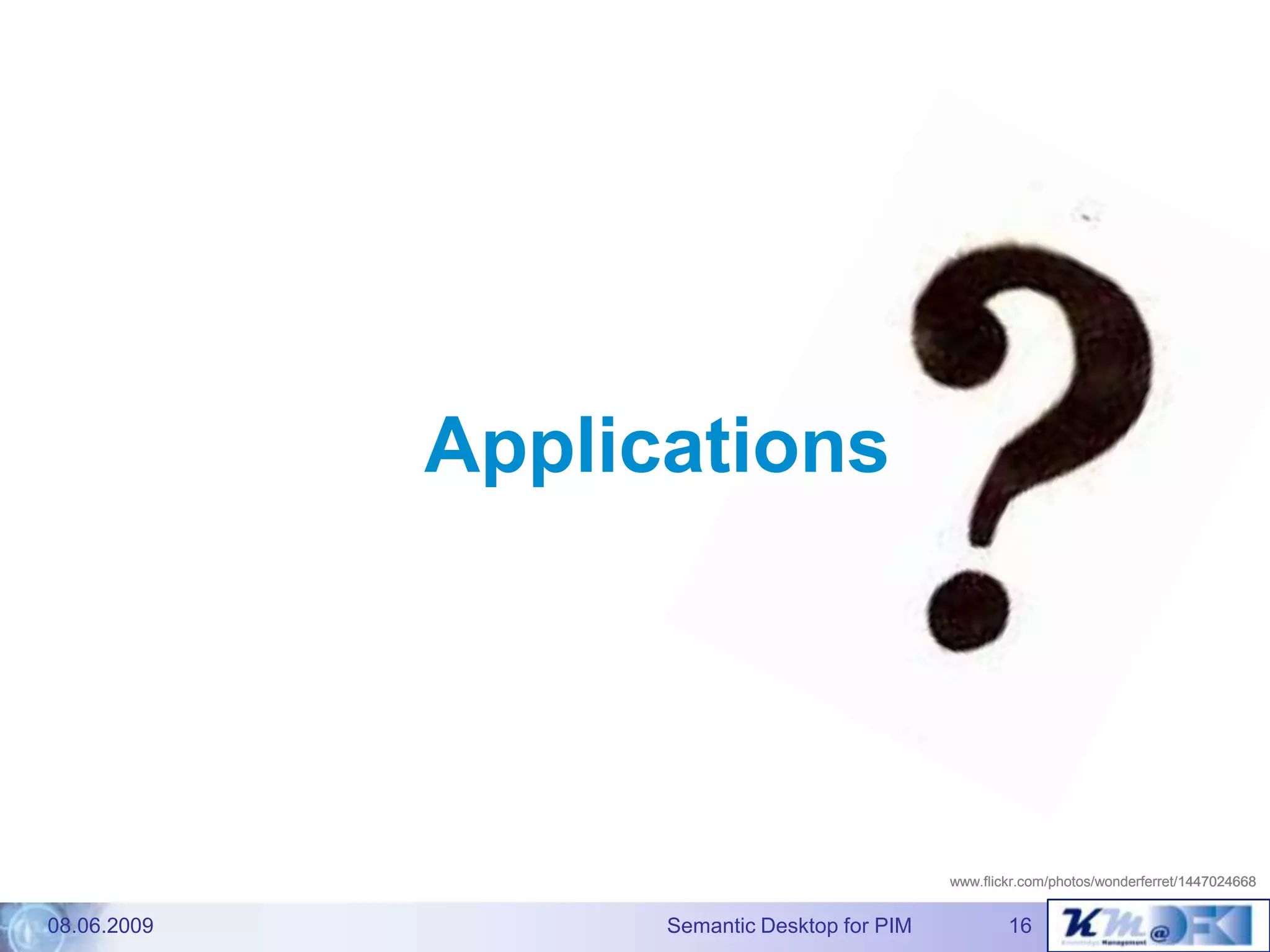 The Gnowsis Semantic Desktopapproach to Personal InformationManagement - Dissertation defence talk