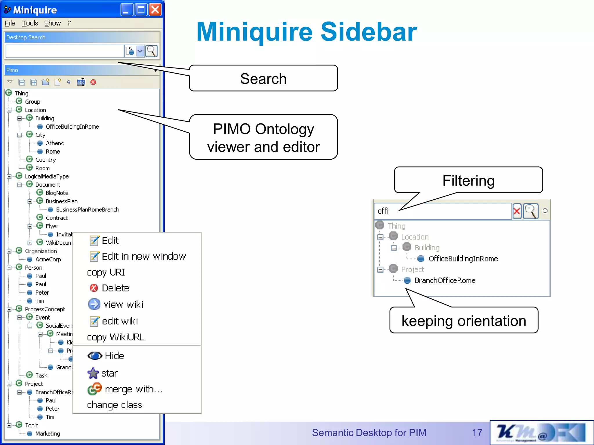 The Gnowsis Semantic Desktopapproach to Personal InformationManagement - Dissertation defence talk