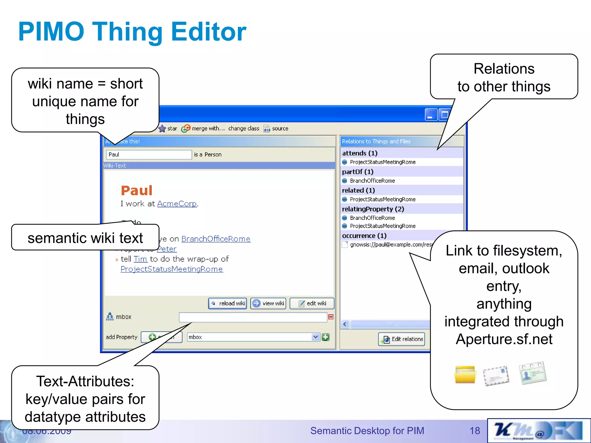 The Gnowsis Semantic Desktopapproach to Personal InformationManagement - Dissertation defence talk