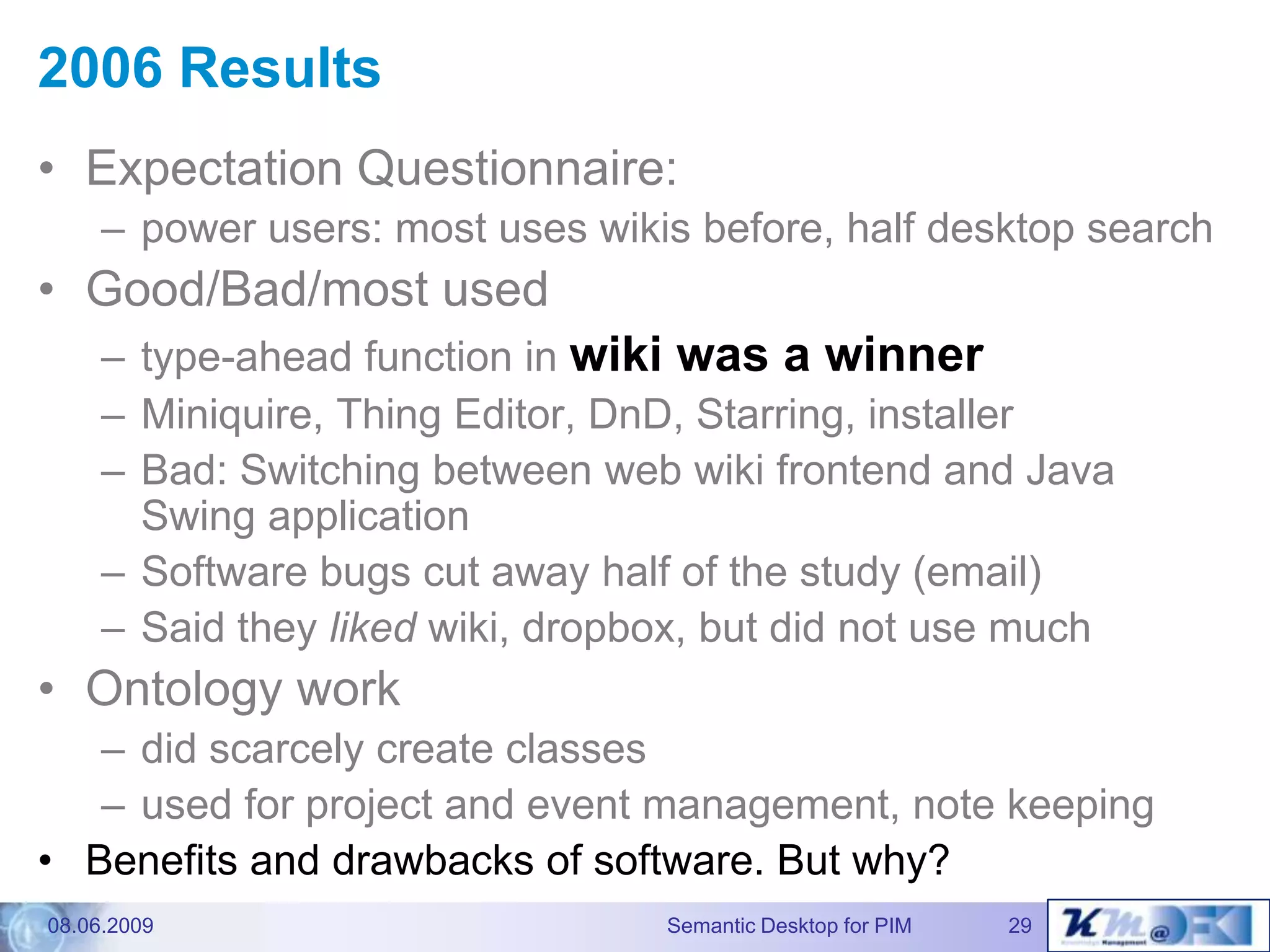 The Gnowsis Semantic Desktopapproach to Personal InformationManagement - Dissertation defence talk
