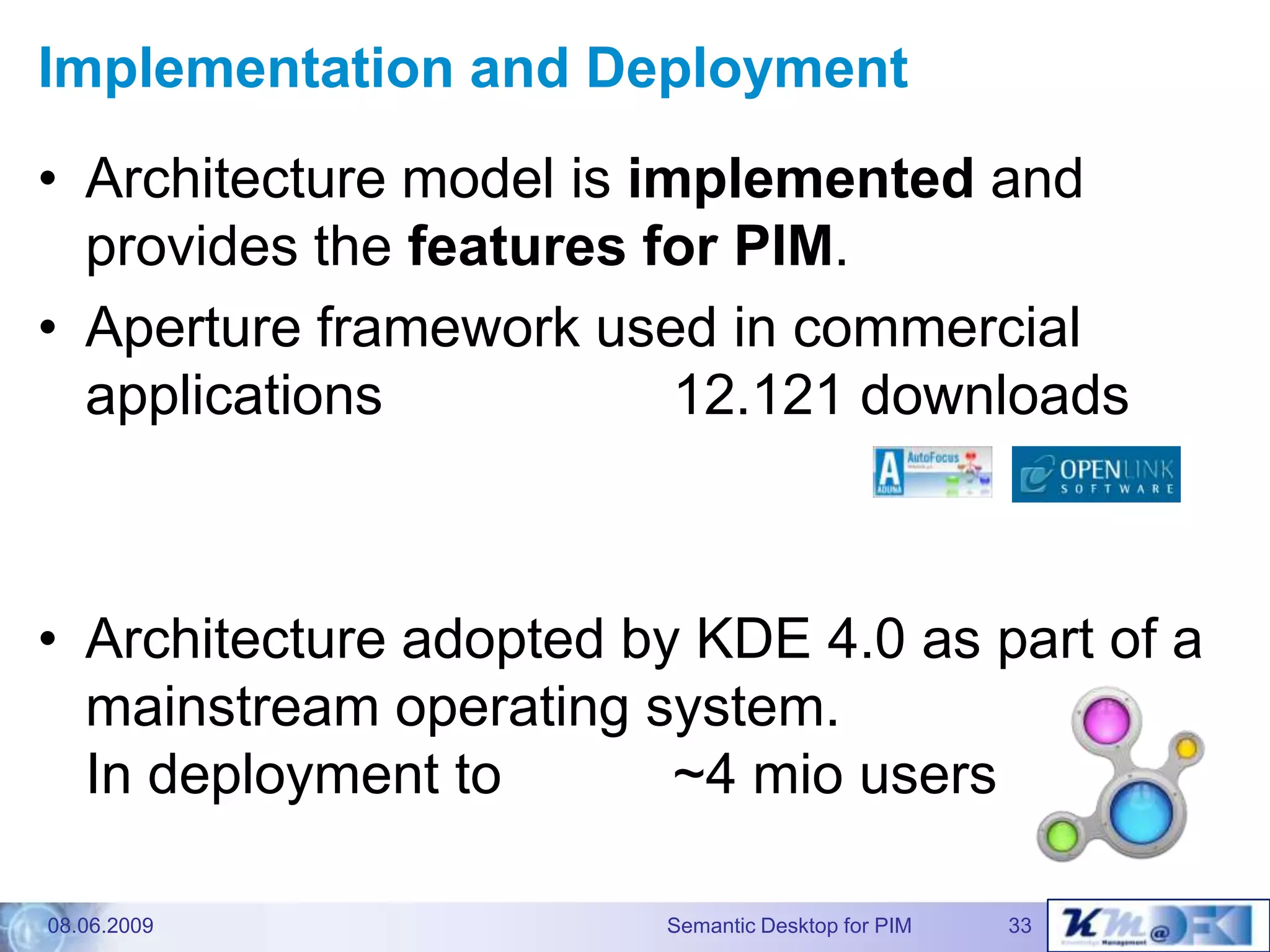 The Gnowsis Semantic Desktopapproach to Personal InformationManagement - Dissertation defence talk