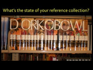 What’s the state of your reference collection?,[object Object]