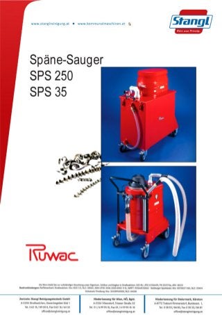 Späne-Sauger SPS 250 und SPS 35 von Stangl Reinigung