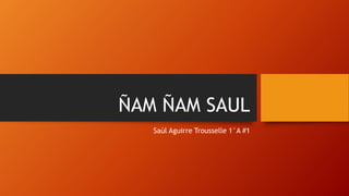 ÑAM ÑAM SAUL
Saúl Aguirre Trousselle 1°A #1
 