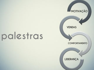 MOTIVAÇÃO

VENDAS

palestras
COMPORTAMENTO

LIDERANÇA
LOGO AREA

www.default.com

__________

Default address Avenue, 4214,
Postal code 80.250-210 / Curitiba PR BR
___________________________________________

+55 32 3836 55 55
+55 32 9685 55 55

 