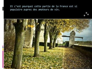 Et c’est pourquoi cette partie de la France est si
populaire aupres des amateurs de vin.
 