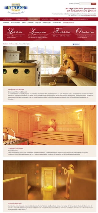Sauna & Relaxen im Hotel Fernblick