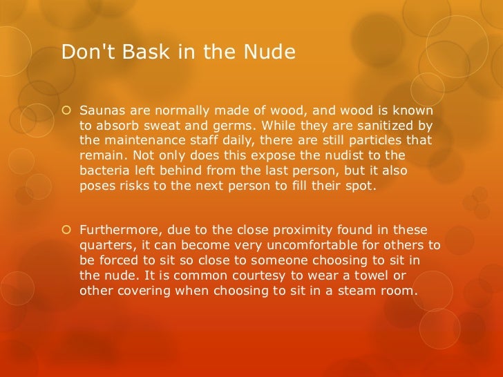 Sauna etiquette tips