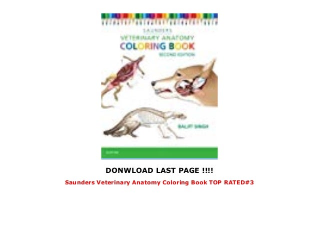 Saunders Veterinary Anatomy Coloring Book TOP RATED#3