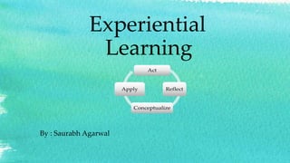 Experiential
Learning
By : Saurabh Agarwal
 