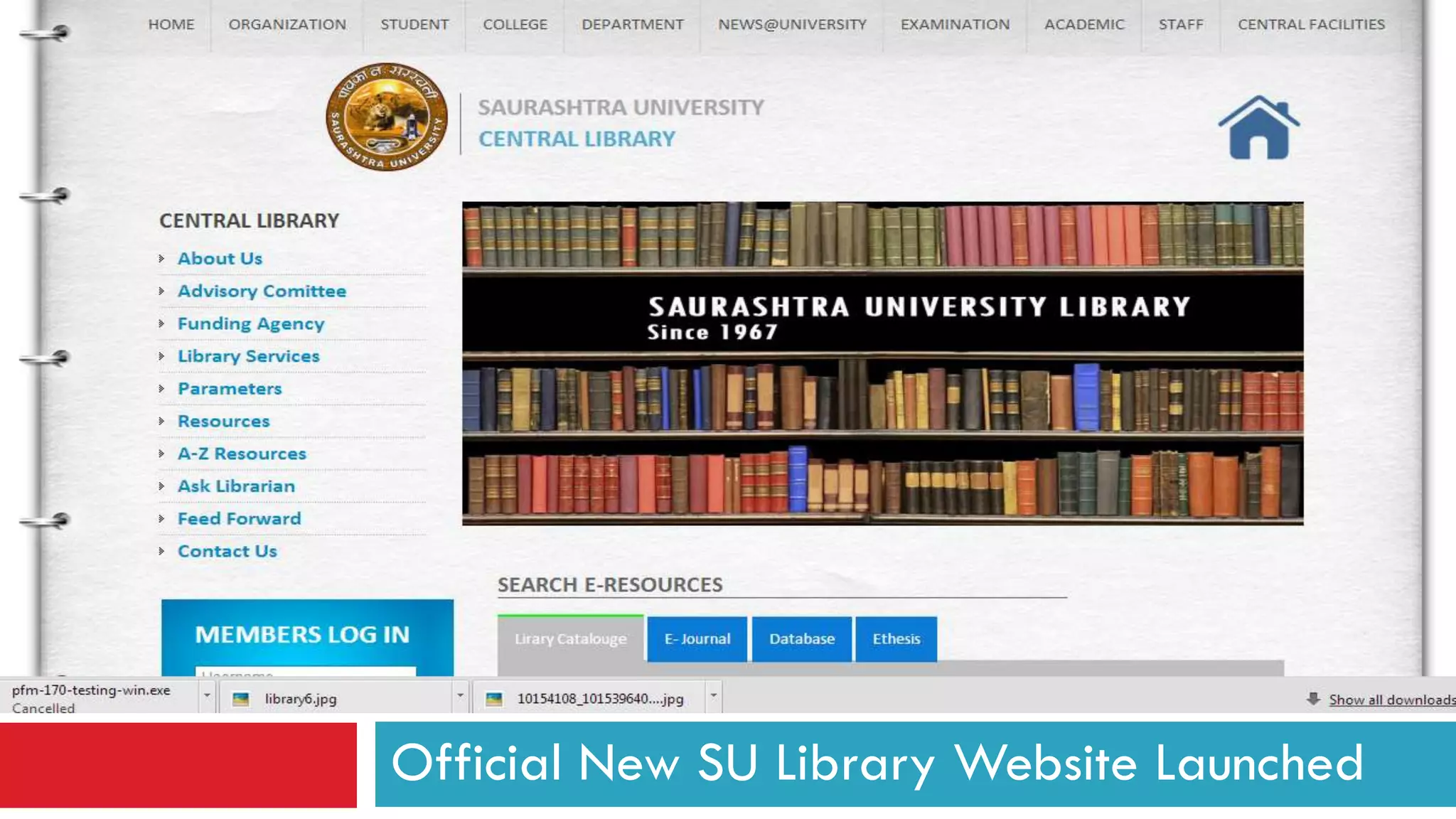 Official New SU Library Website Launched
 