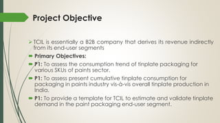 Analysis of Paint Industry, Modes of Packaging and Usage of TIN in ...