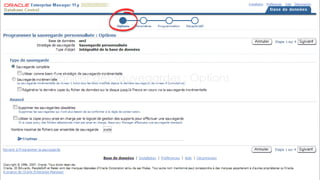 NAJIHI
ORACLE
Planifier des sauvegardes : Options
 