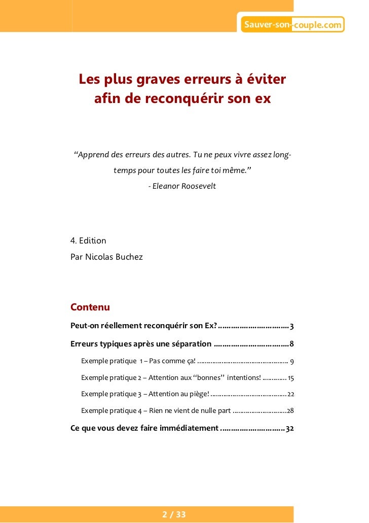 Sauver Son Couple Document Gratuit