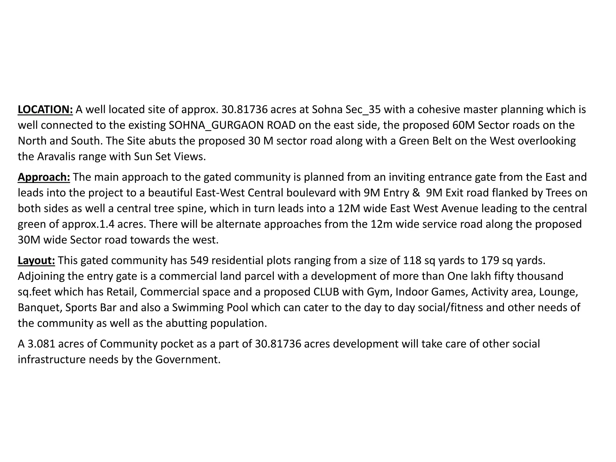 Sohna Opportunities NCR Gurgaon India et | PPT | Free Download