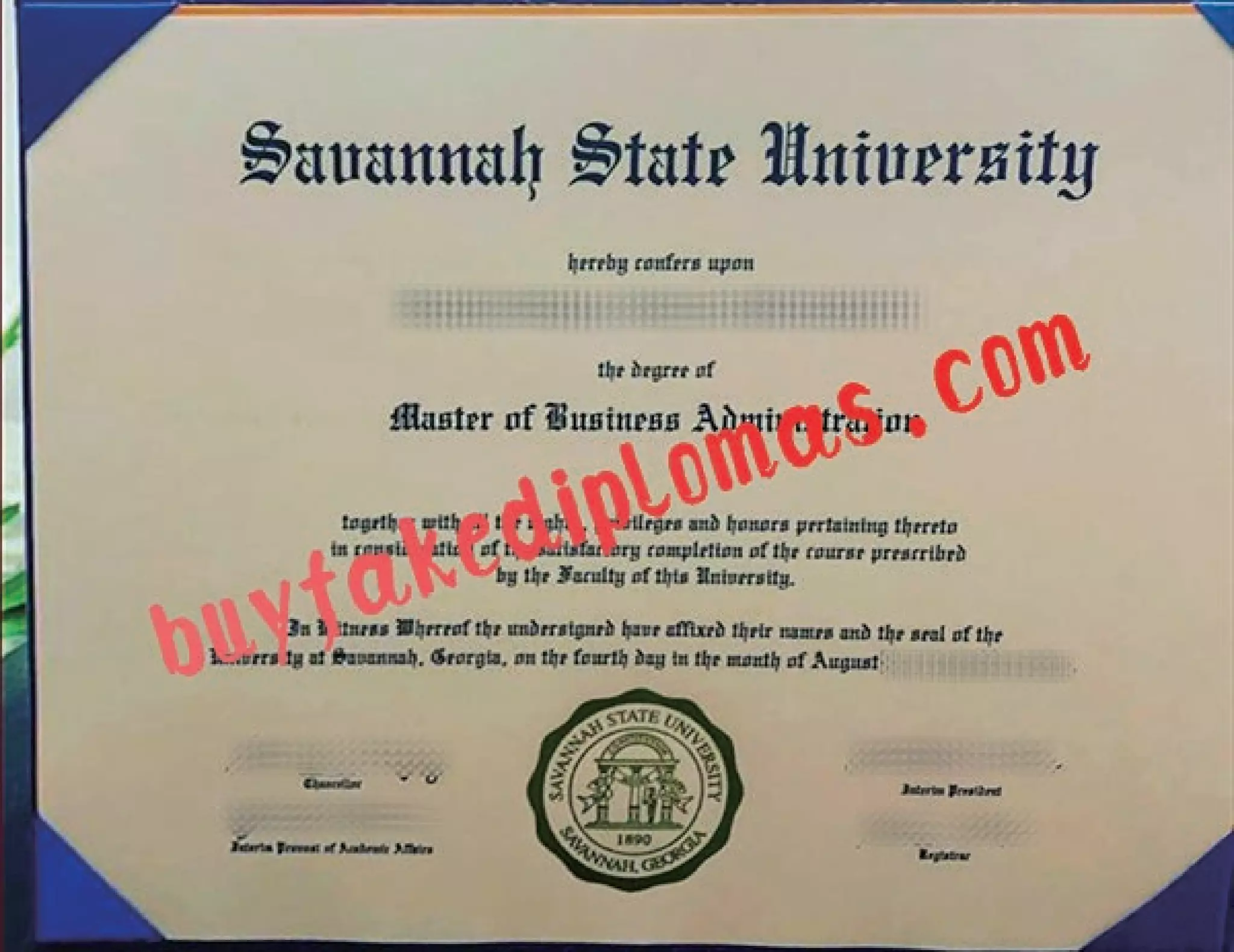 buy fake degree, Savannah State University Degree from
