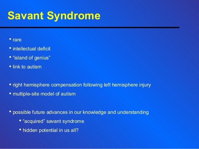 savant syndrome savant syndrome