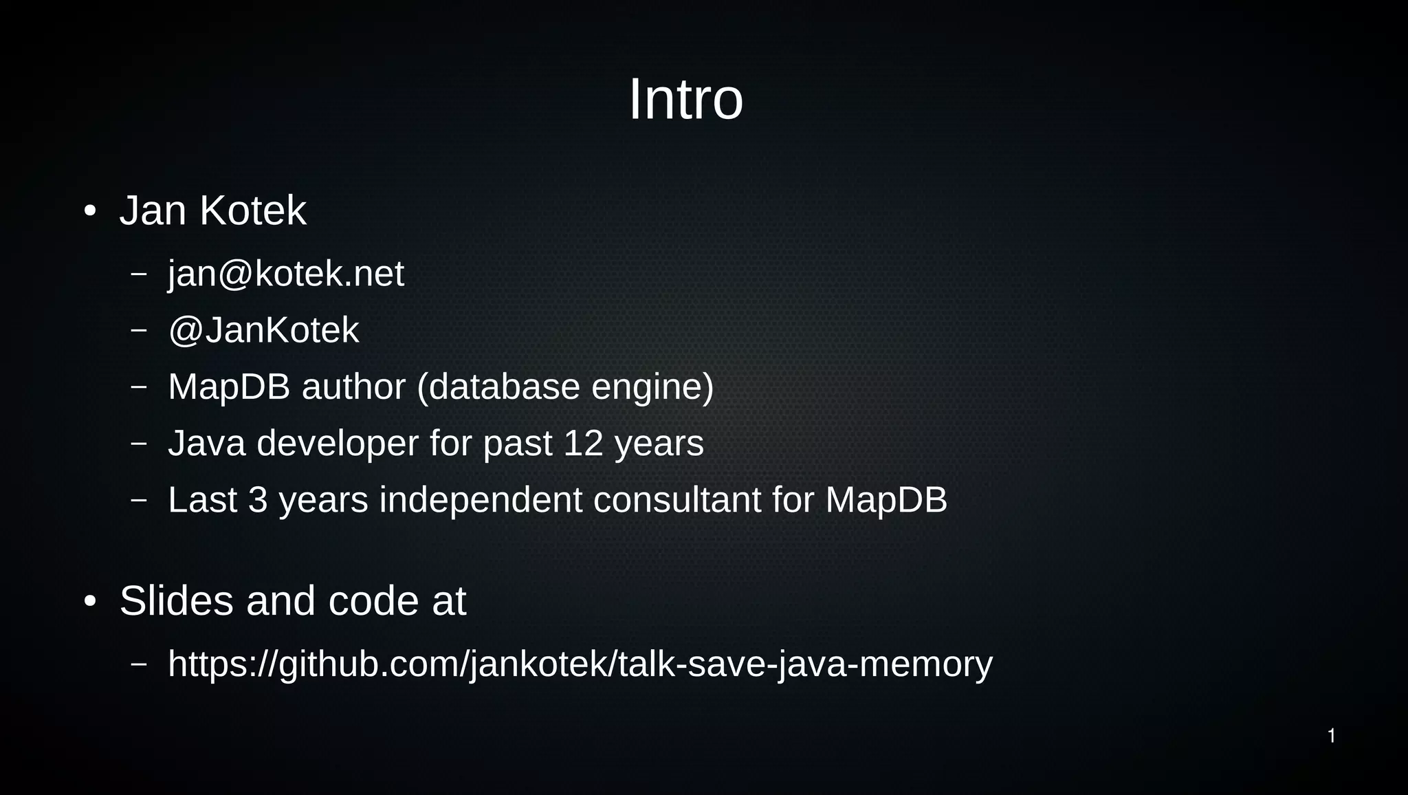 Save Java memory | PPT