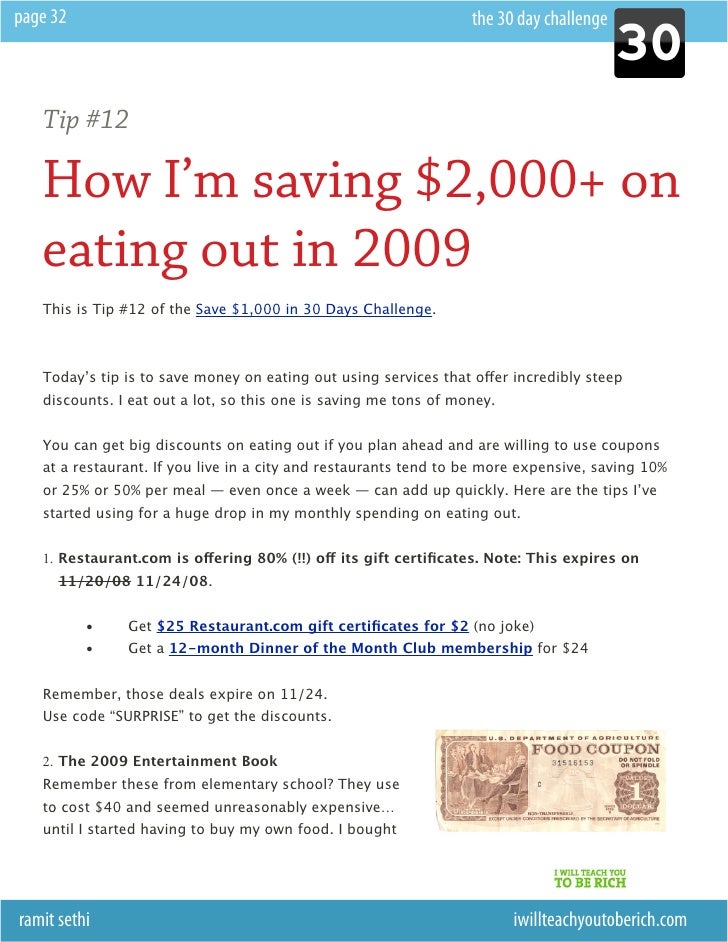Save 1 000 In 30 Days Save 1 000 In 30 Days