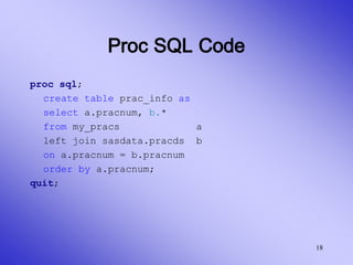 Save Coding Time with Proc SQL.ppt