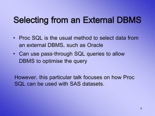 Save Coding Time with Proc SQL.ppt