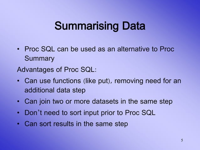 Save Coding Time with Proc SQL.ppt