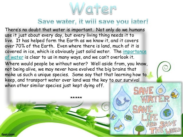 short paragraph on save environment