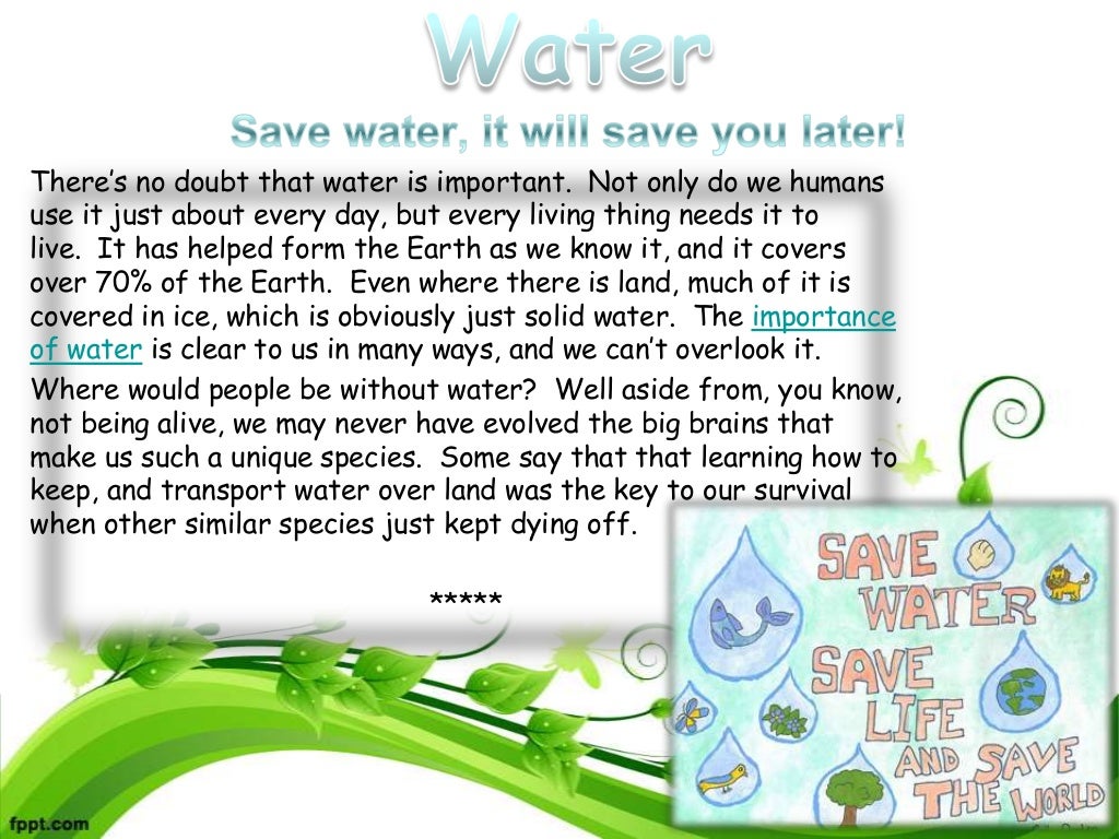 save water paragraph 100 words