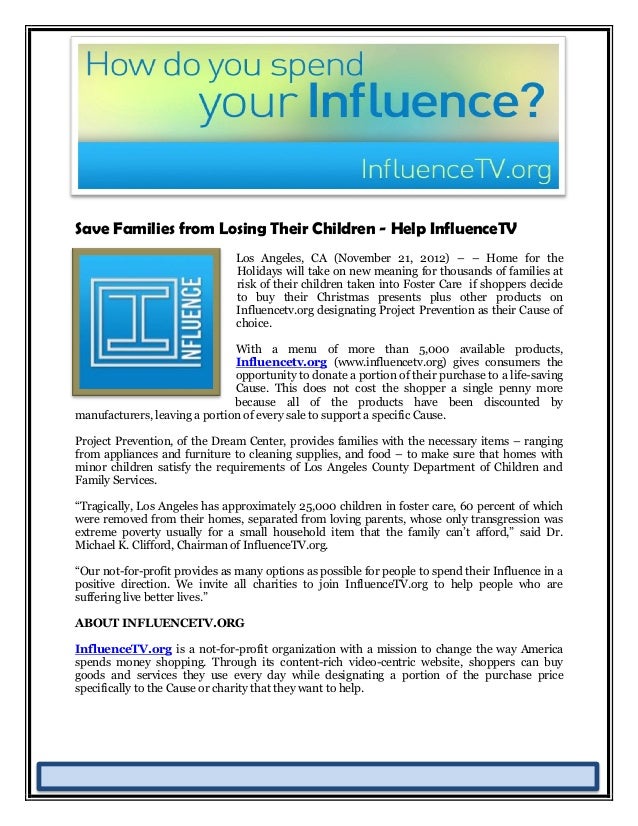 Save Families From Losing Their Children Help Influencetv