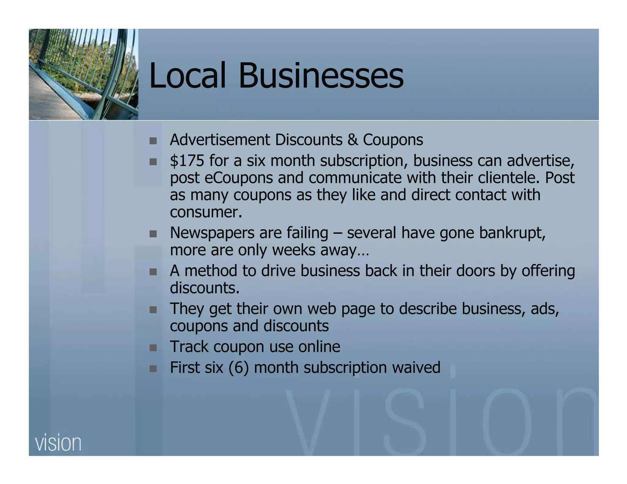 Save Locally Business Vision(R3)