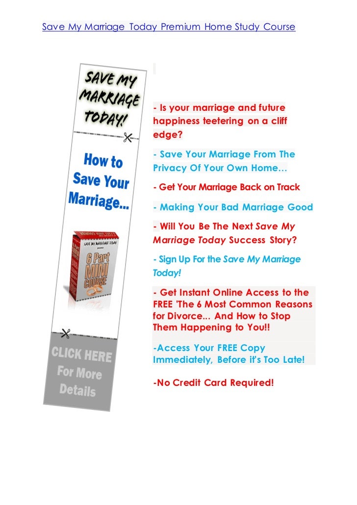Save My Marriage Today Ebook