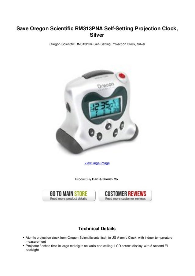 Save Oregon Scientific RM313PNA Self Setting Projection Clock Silver