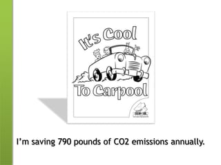 I’m saving 790 pounds of CO2 emissions annually.