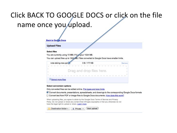 save powerpoint to google docs
