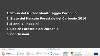 6/21/2017 2
Promotori dell’evento Partner & Collaboratori
1. Storia del Nucleo Monitoraggio Carbonio
2. Stato del Mercato ...