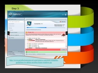 / 
Step 3: 
http://www.pcinfectionremoval.com/remove-saveron-complete- guidelines-to-delete-saveron-from-windows-pc  