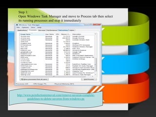 Step1: OpenWindowsTaskManagerandmovetoProcesstabthenselectitsrunningprocessesandstopitimmediately 
http://www.pcinfectionremoval.com/remove-saveron-complete- guidelines-to-delete-saveron-from-windows-pc  
