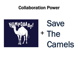 Collaboration Power
+
Save
The
Camels
 