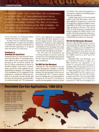 Save the Constitution - by rescinding article v convention applications ...