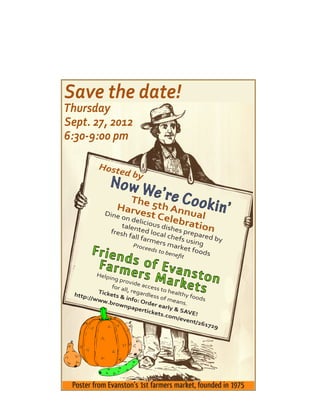 2012 Harvest Celebration Save the date poster 2012